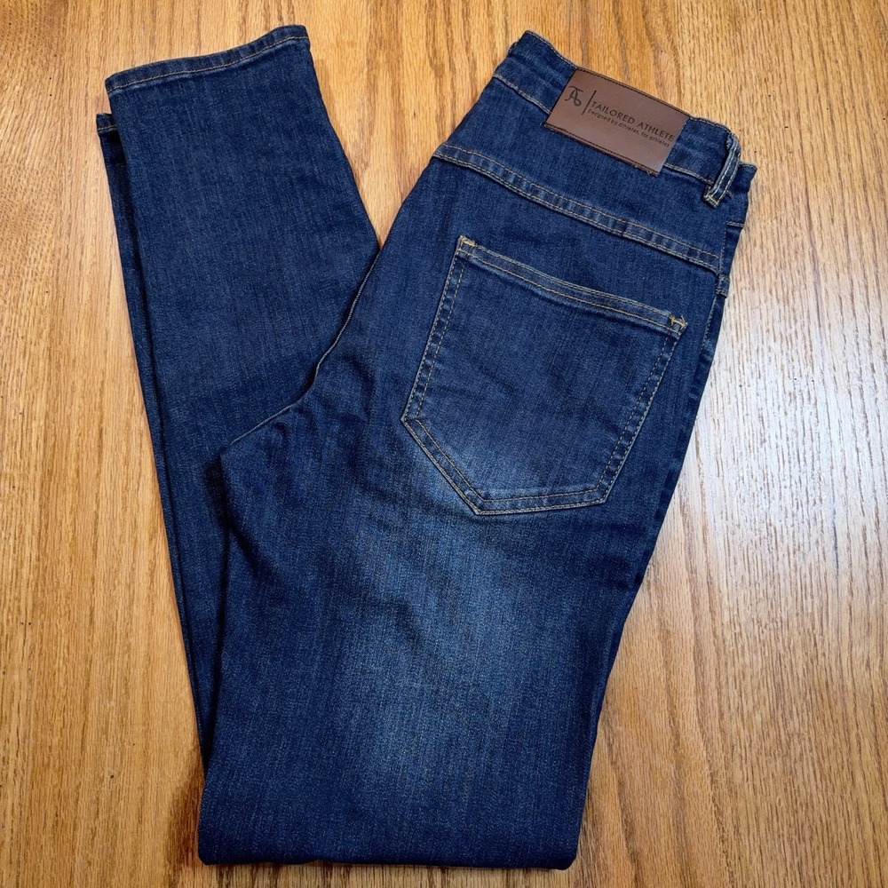 Tailored Athlete Premium Stretch Jeans Mens W30‎ L30 Dark Wash Denim